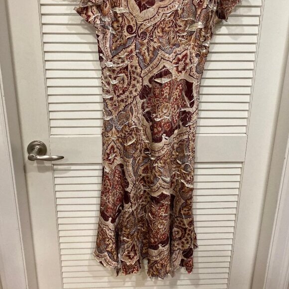 Komarov Vintage Butterfly Sleeve Midi Dress V Neck Sz XL - Picture 3 of 7